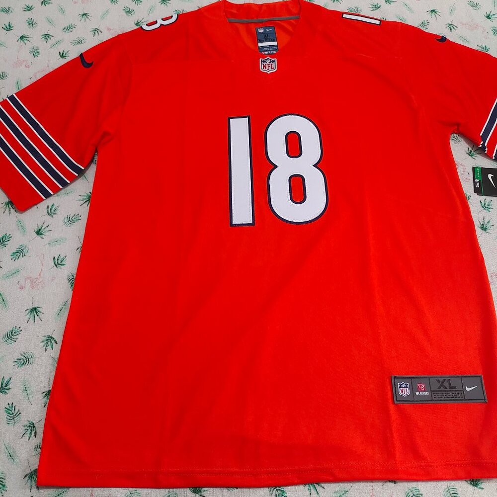 Nike Chicago Bears #18 Caleb Williams Orange Game Jersey